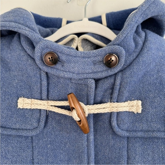 Samansa Mos2 Blue Duffle Pea Coat Wool Blend Size Medium - Picture 3 of 15